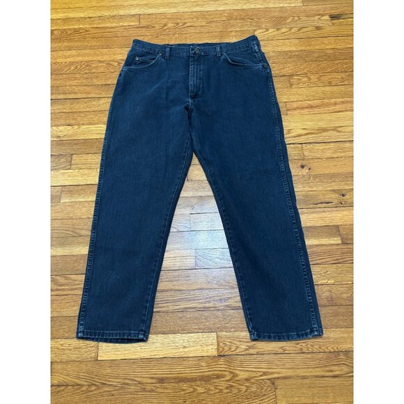Vintage Wrangler Jeans Mens Size 40x30 Blue Dark Wash Denim USA MADE Relaxed Fit - Picture 1 of 5